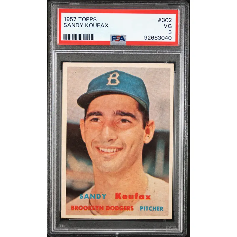 Sandy Koufax 1957 Topps #302 PSA 3 Very Good