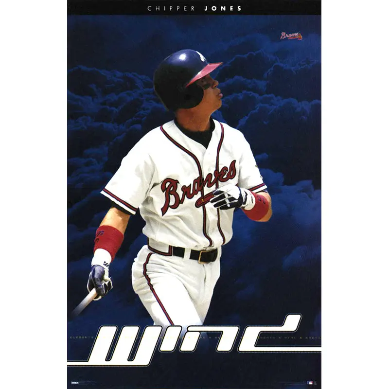 Chipper Jones "Wind" Atlanta Braves Action Poster - Costacos 1999