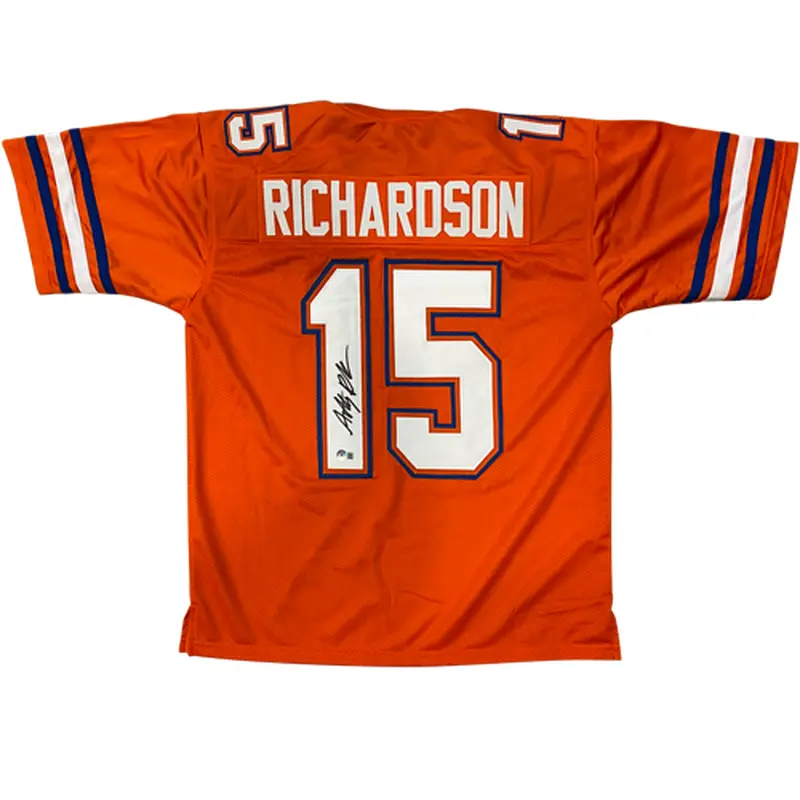 Anthony Richardson Autographed Florida (Orange #15) Custom Jersey - Beckett