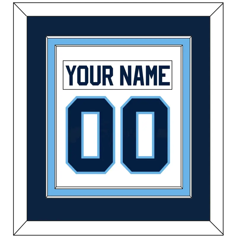 Maine Nameplate & Number (Back) Combined - Home White (1993-1994) - Double Mat 3