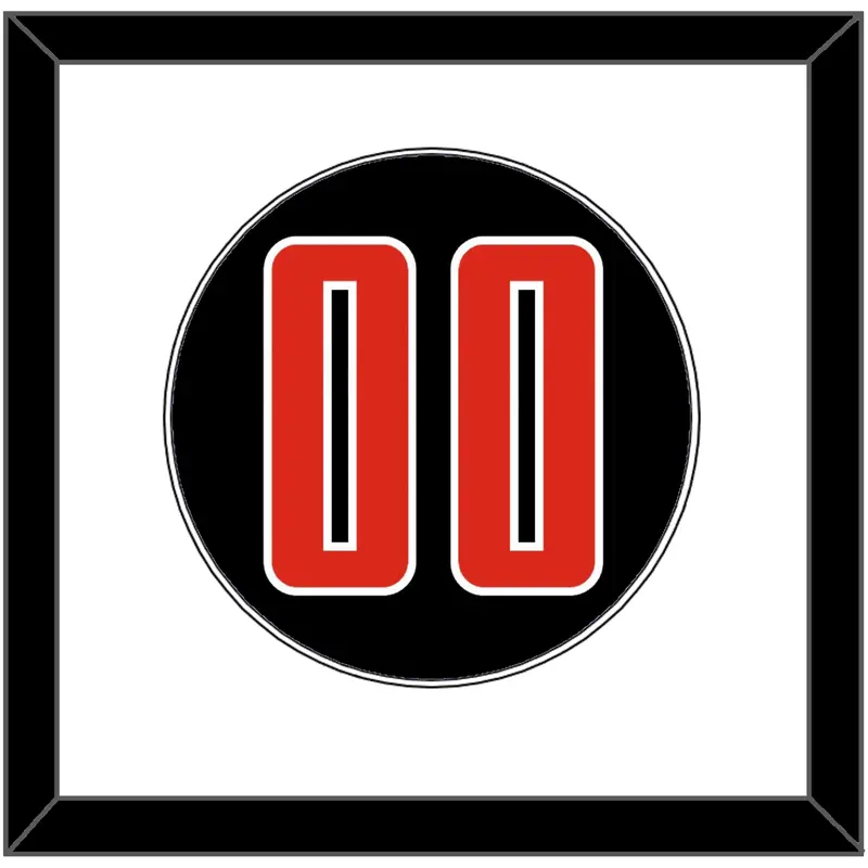 Texas Tech Baseball Number - Alternate Black (2018-2019) - Single Mat 1