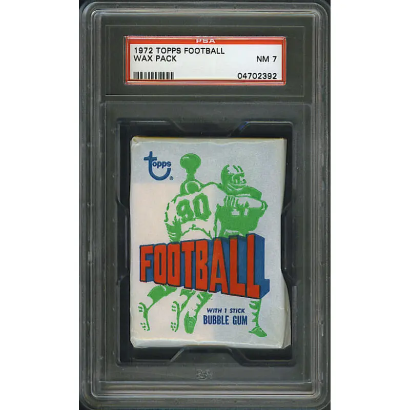 1972 Topps Football Unopened Wax Pack PSA 7