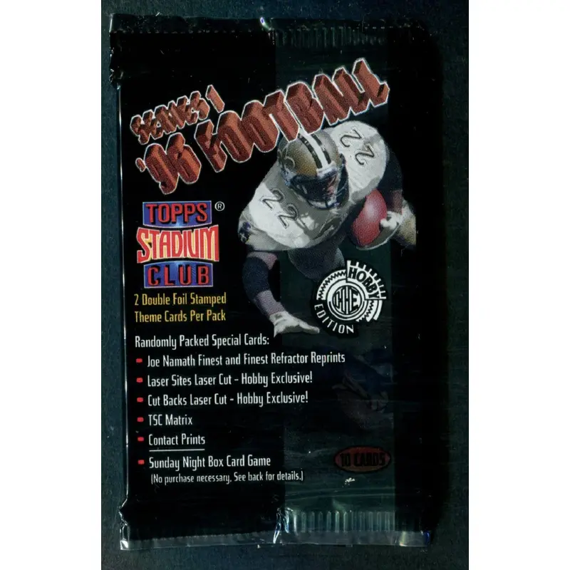 1996 Topps Stadium Club Football Unopened Series 1 Pack (Hobby) (10)