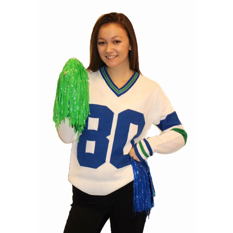 White #80 Largent Seattle White Tribute Sweater (UNISEX SIZING)