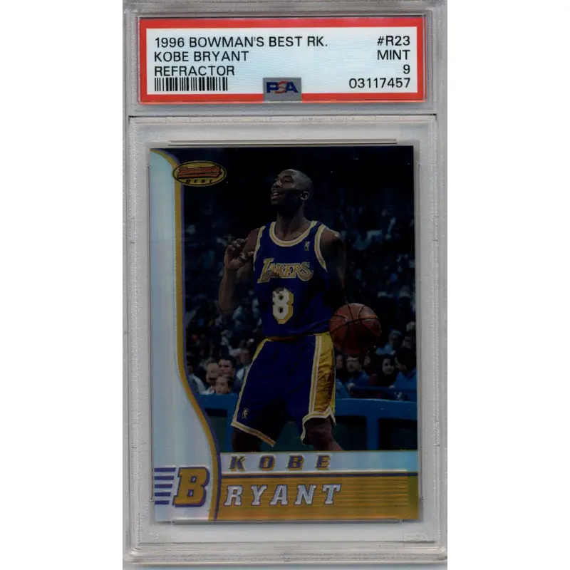Kobe Bryant 1996-97 Bowman's Best Rookie #R23 Refractor PSA 9 Mint 7457