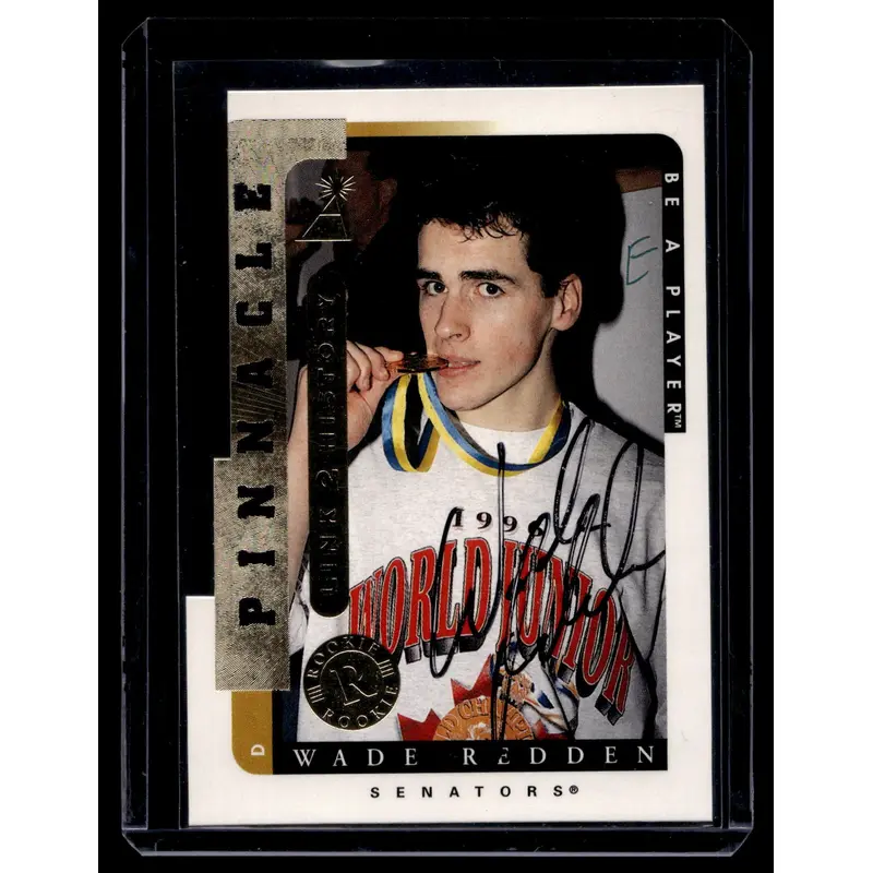 1996-97 Pinnacle Be A Player - Link 2 History - Autographs - Wade Redden #LTH-9A