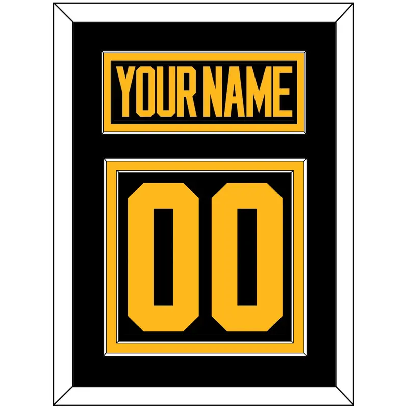 Pittsburgh Nameplate & Number (Back) - 2019 Stadium Series Black - Double Mat 2