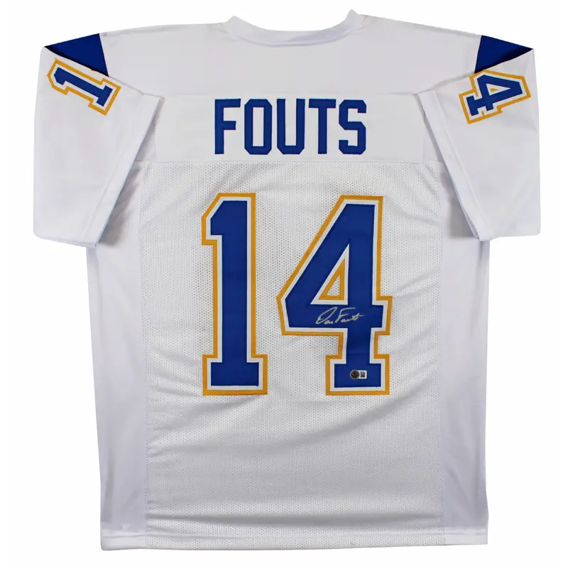 Dan Fouts Authentic Signed White Throwback Pro Style Jersey BAS Witnessed