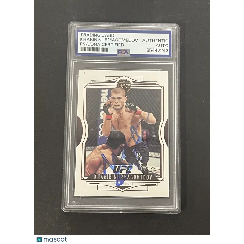 2021 Panini Chronicles Legacy UFC #42 Khabib Nurmagomedov signed card PSA