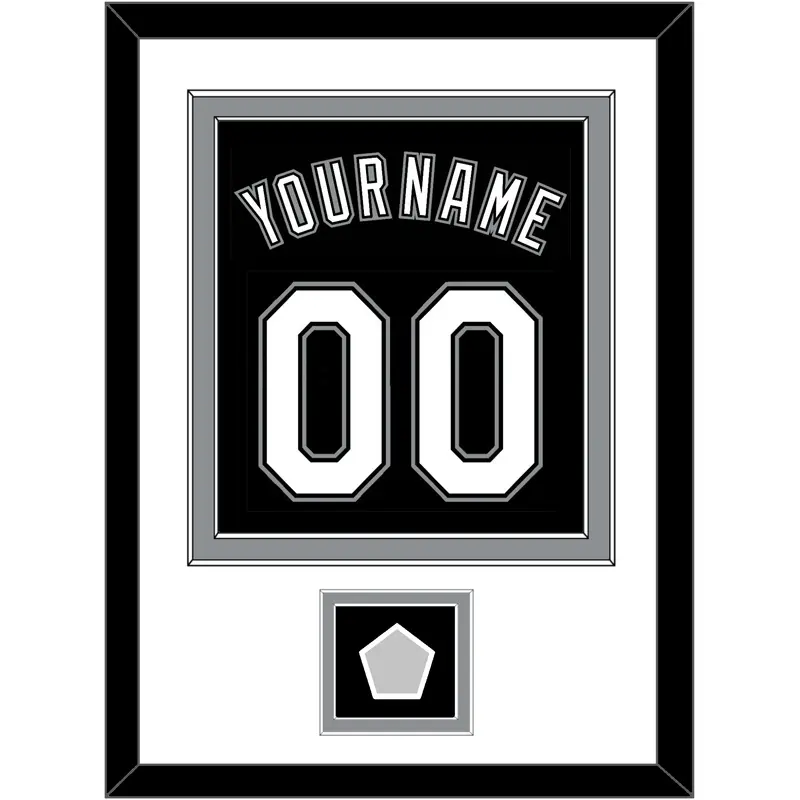 Chicago Name, Number & 2005 World Series Champions Patch - Alternate Black - Double Mat 1