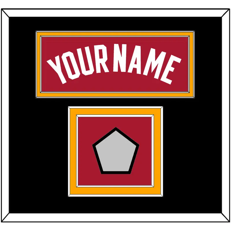 Miami Name & Finals Patch - Alternate Red (2001-2008) - Double Mat 2