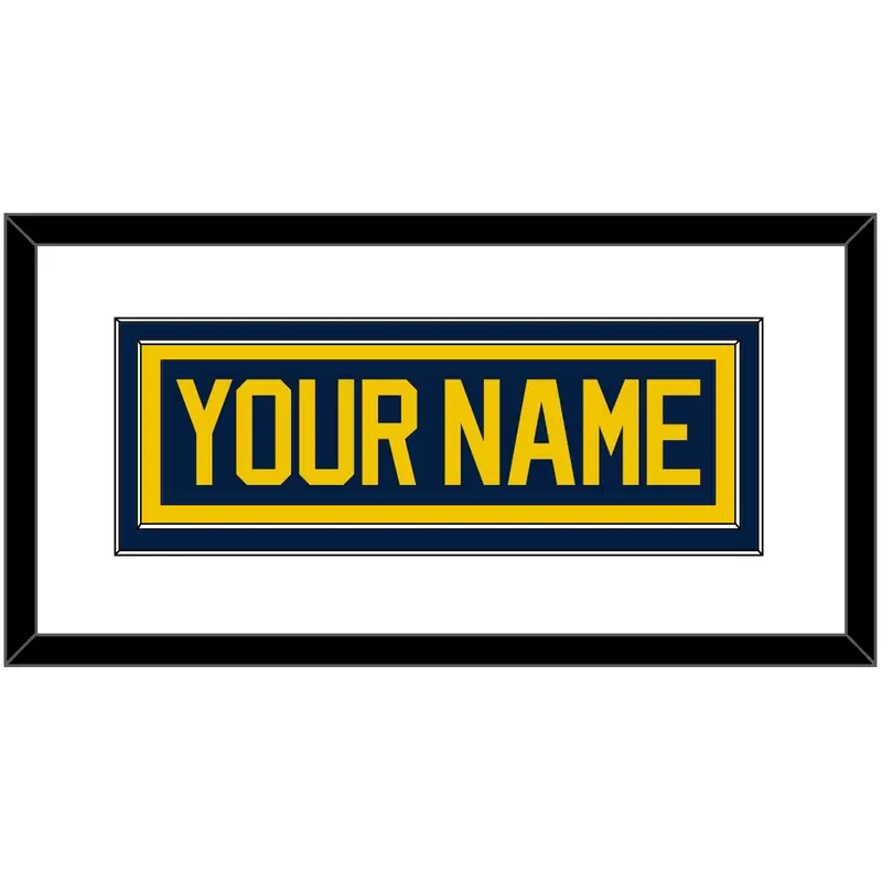 Michigan Hockey Nameplate - Road Blue (2021-2023) - Double Mat 1