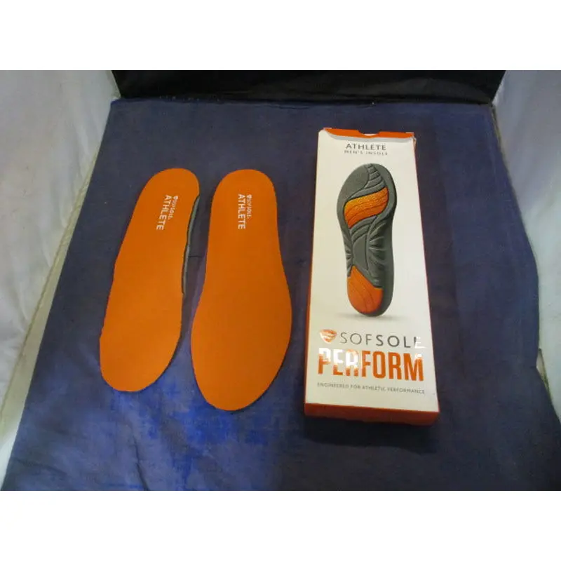 Used Sofsole Perform Athlete Men's Insoles Adult Size 9-10.5 - one insole cut