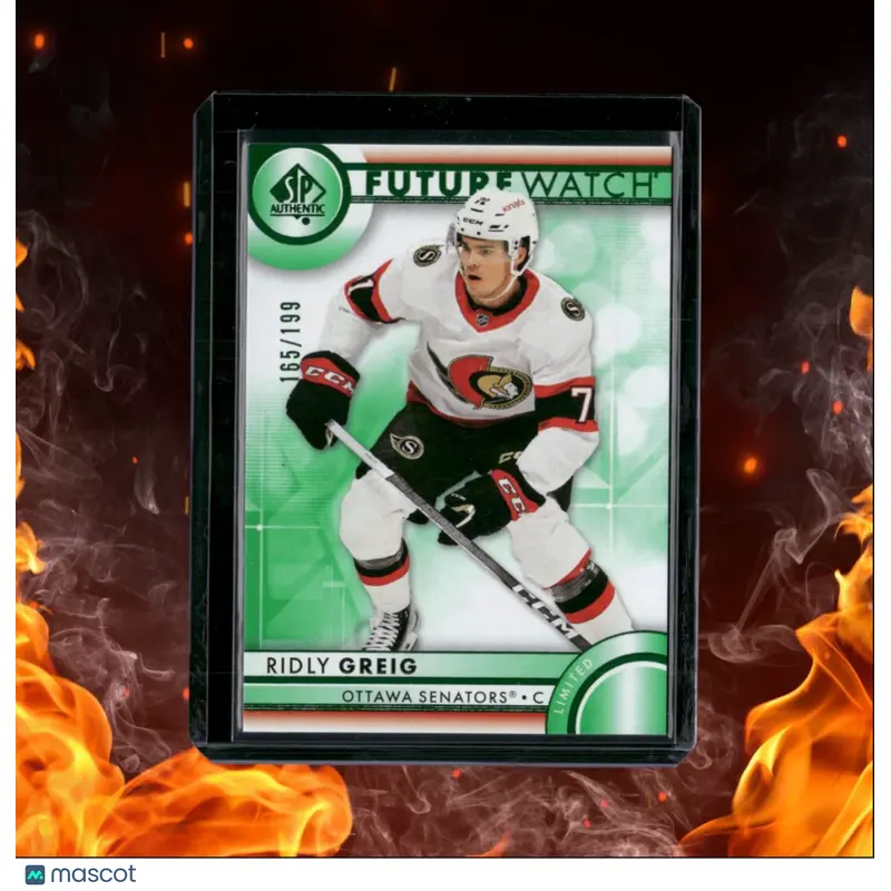 2023-24 SP Authentic Ridly Greig Future Watch Limited Green Rookie 165/199 #102