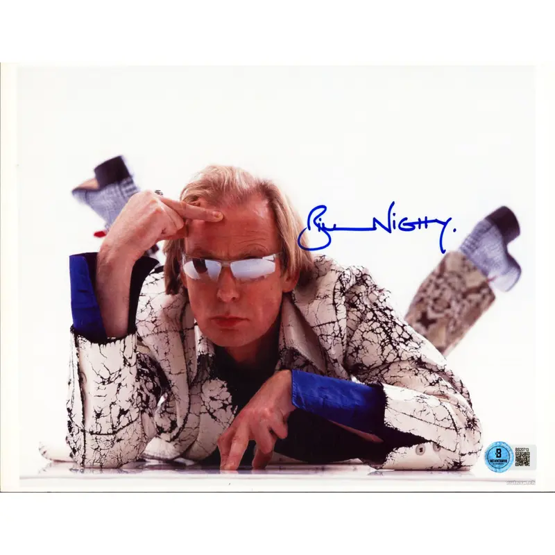 Bill Nighy Love Actually Authentic Signed 8.5x11 Horizontal Photo BAS #BS20713