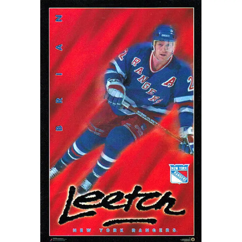 Brian Leetch "Blue Streak" New York Rangers Poster - Costacos Brothers 1996