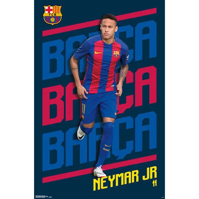 Neymar Jr. "Barca Barca Barca" FC Barcelona Official Poster - Trends 2017
