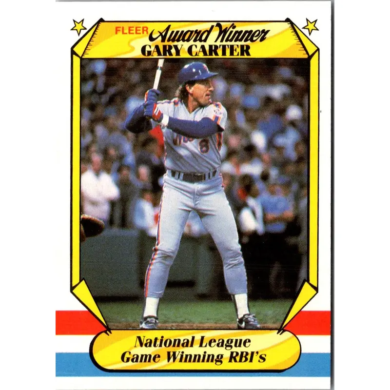 1987 Fleer Award Winners Gary Carter #7