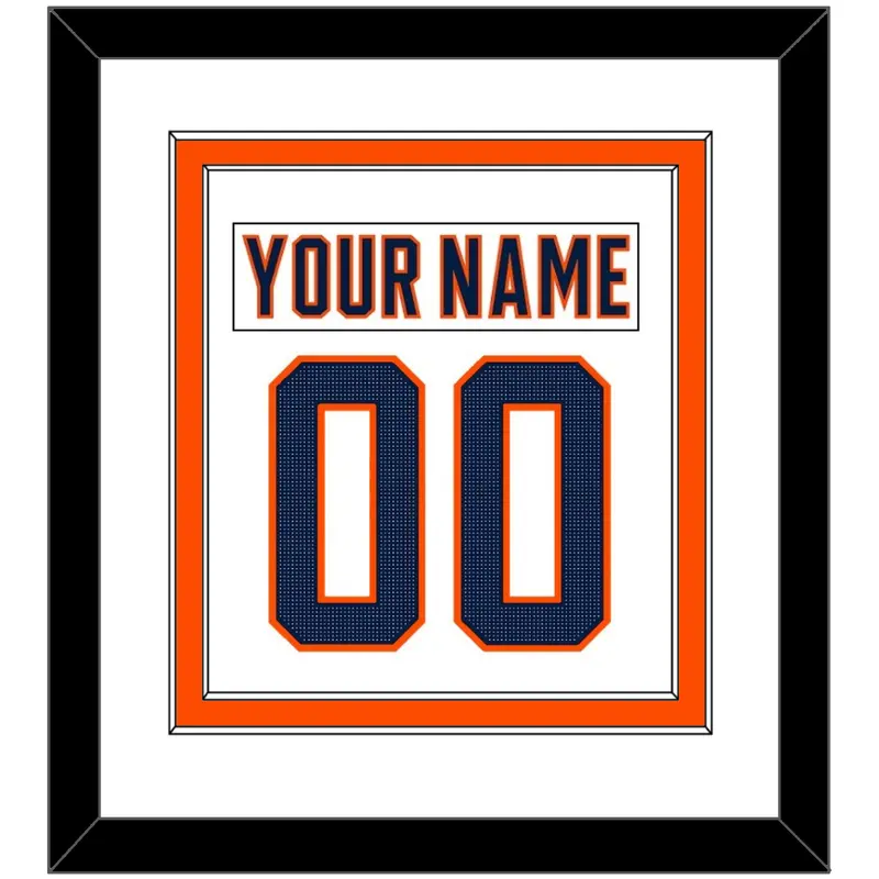 Edmonton Nameplate & Number (Back) Combined - Road White (2017-2022) - Double Mat 2