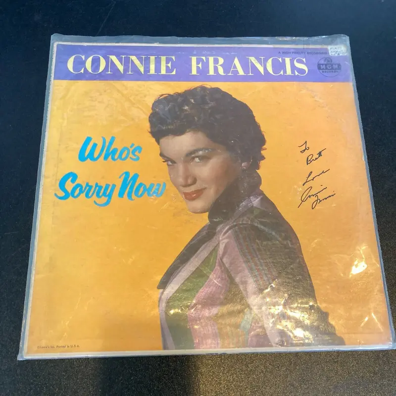 Connie Francis Signed Autographed Vintage LP Record