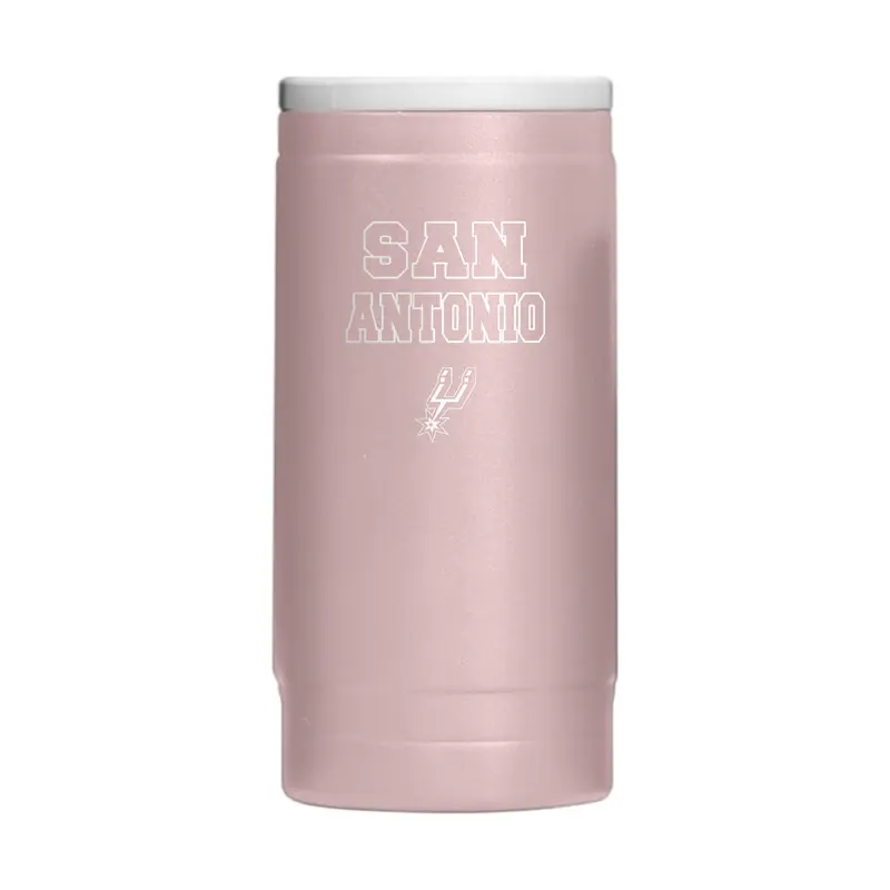 San Antonio Spurs  Stencil Powder Coat Slim Can Coolie