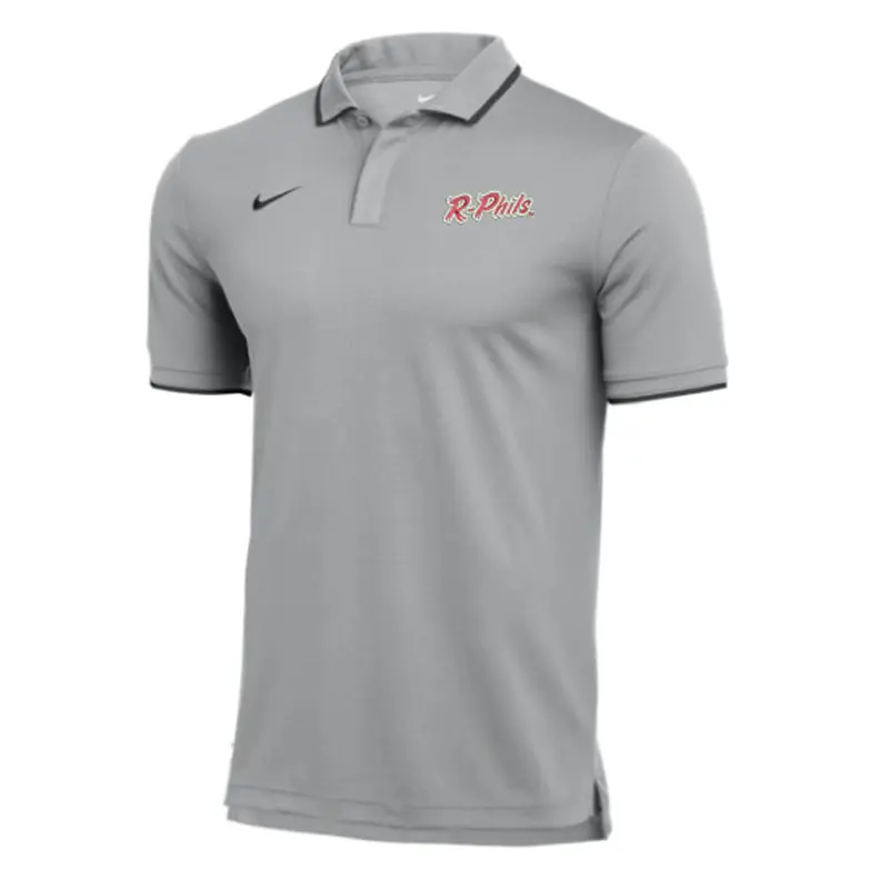 R-Phils Nike Collegiate Gray and Black Contrast Polo