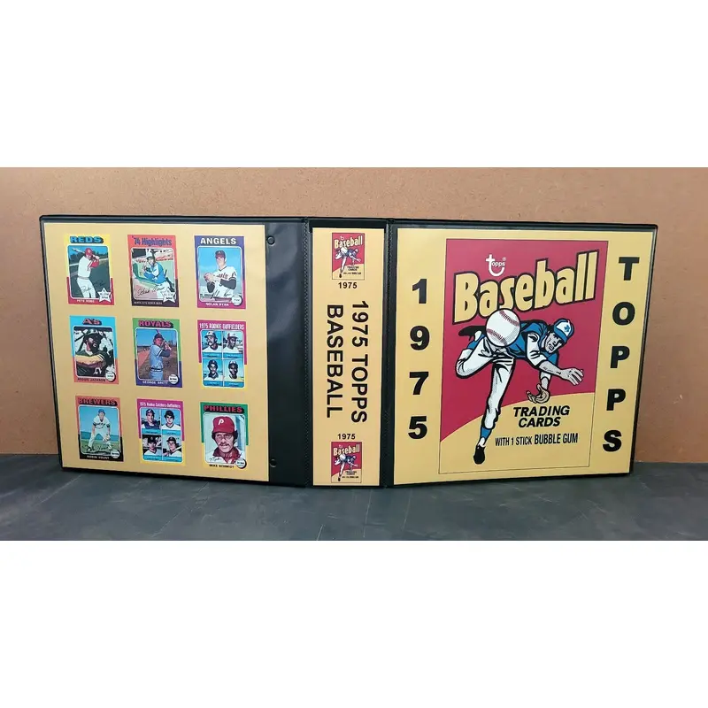 1975 Topps Baseball Cards Custom Made Album Binder Inserts 3 Sizes - 3575