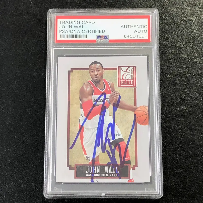 2013-14 Panini Elite #6 John Wall Signed Card AUTO PSA Slabbed Wizards