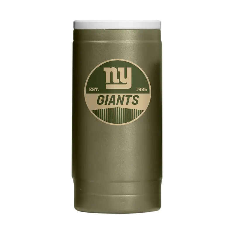 NY Giants  Badge Powder Coat Slim Can Coolie