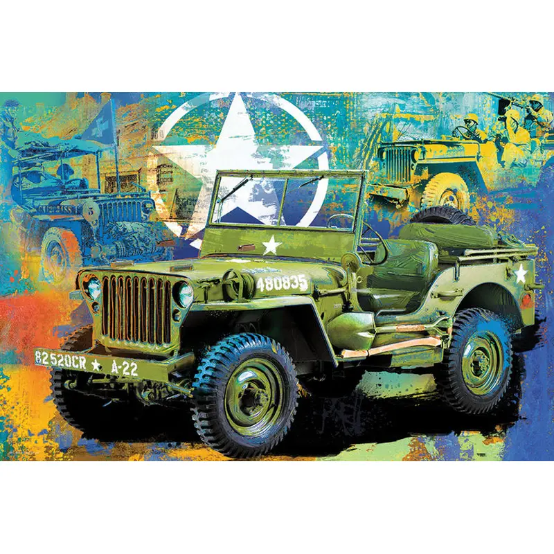 Military Jeep Classic Automobile Art Poster - Eurographics Inc.