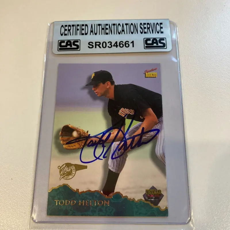 1995 Signature Rookies Todd Helton Signed RC CAS Certified Auto