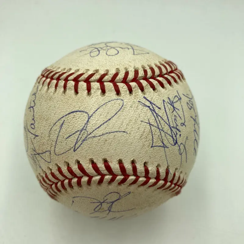 2007 Boston Red Sox World Series Champs Team Signed ALDS Game Used Baseball JSA