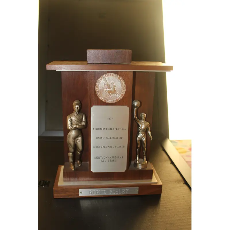 1977 Derby Classic Basketball MVP Trophy
