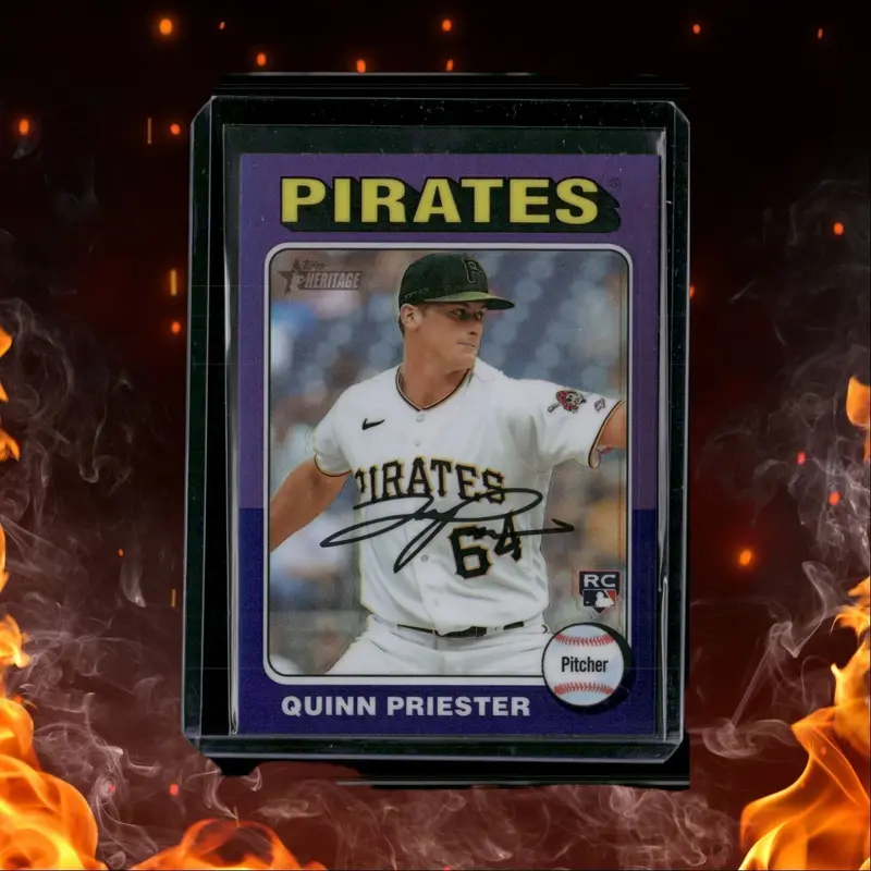 2024 Topps Heritage Purple SP Quinn Priester Rookie #172