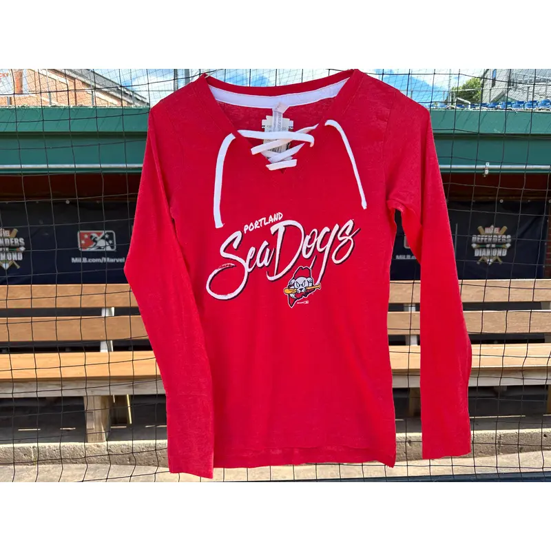 Sea Dogs Ladies Tie Long Sleeve Shirt