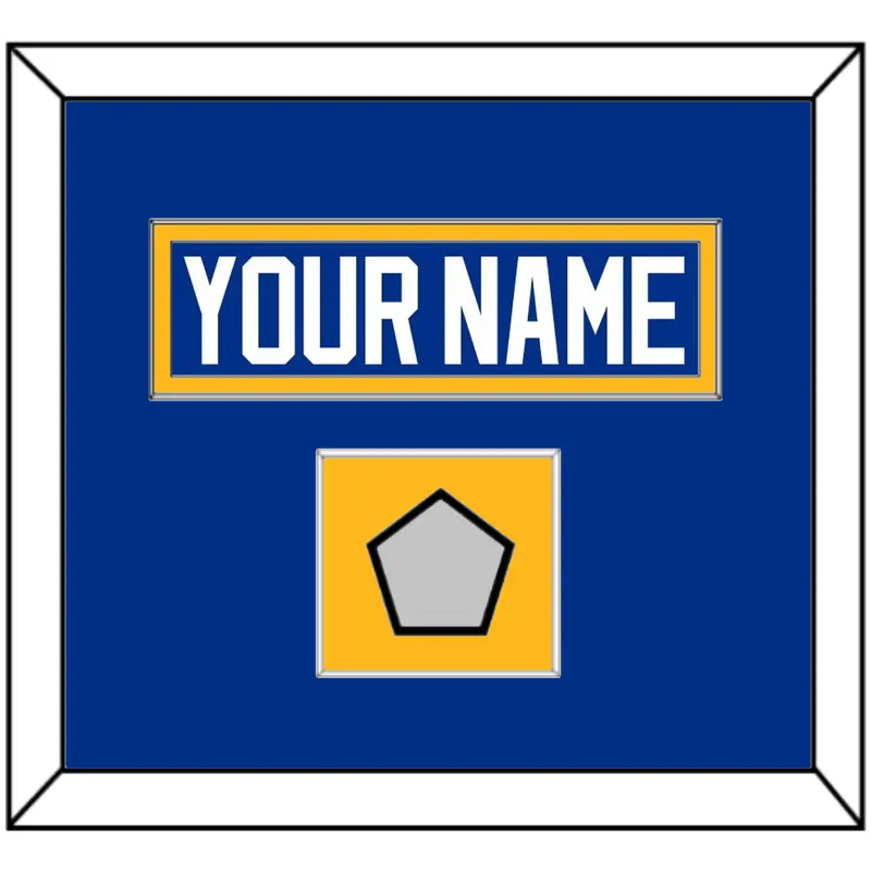 St. Louis Nameplate & Stanley Cup Champions Patch - Home Blue - Single Mat 3