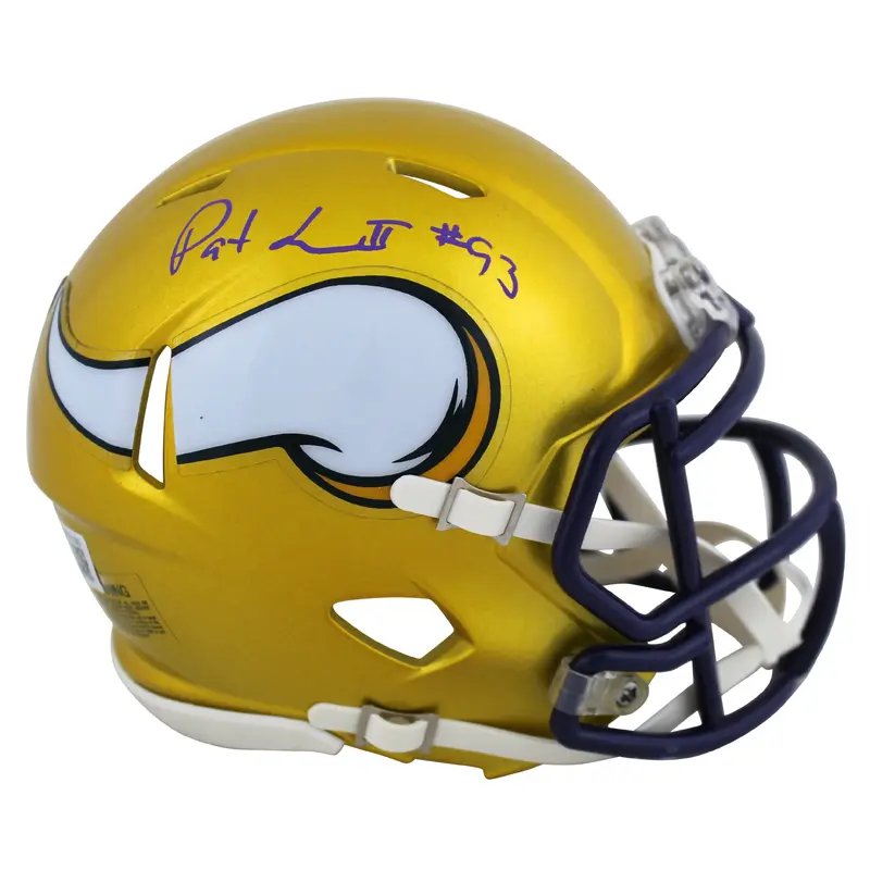 Vikings Patrick Jones Authentic Signed Flash Speed Mini Helmet BAS Witnessed
