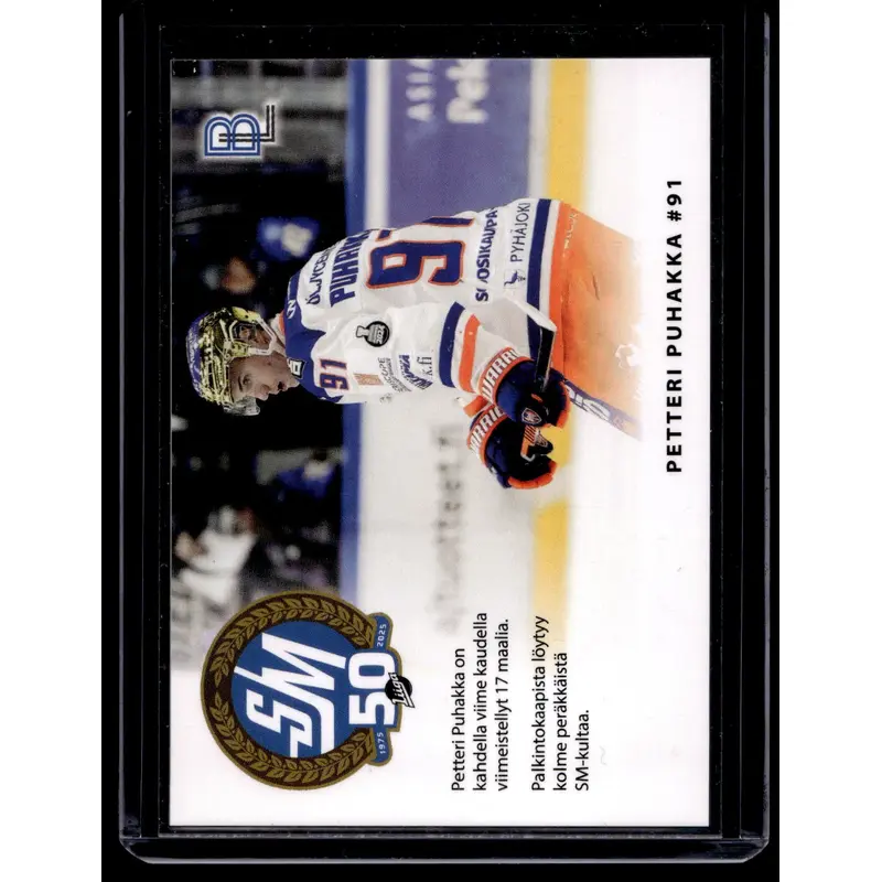 2024-25 Blueline Tappara Team Set - Match Card - Petteri Puhakka #6