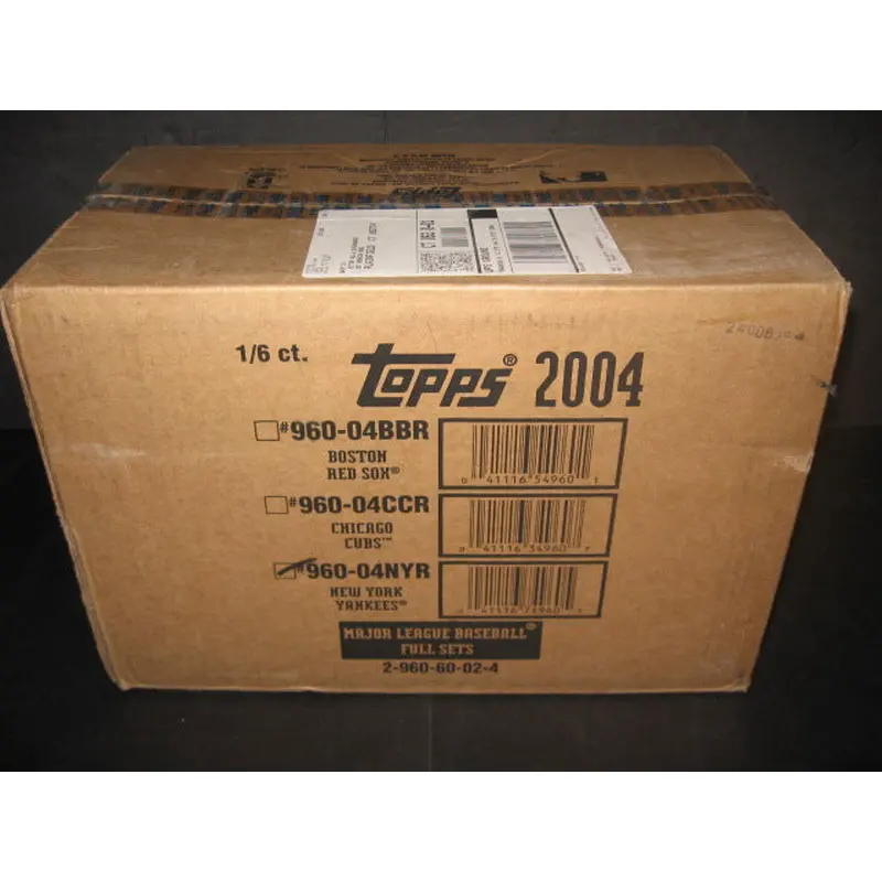 2004 Topps Baseball Factory Set Case (Yankees) (6 Sets)