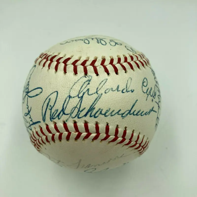 Beautiful 1966 St. Louis Cardinals Team Signed Baseball Bob Gibson Lou Brock JSA