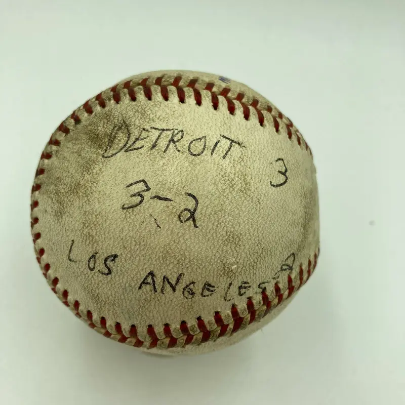 Mickey Lolich Signed Career Win No. 6 Final Out Game Used Baseball Beckett COA