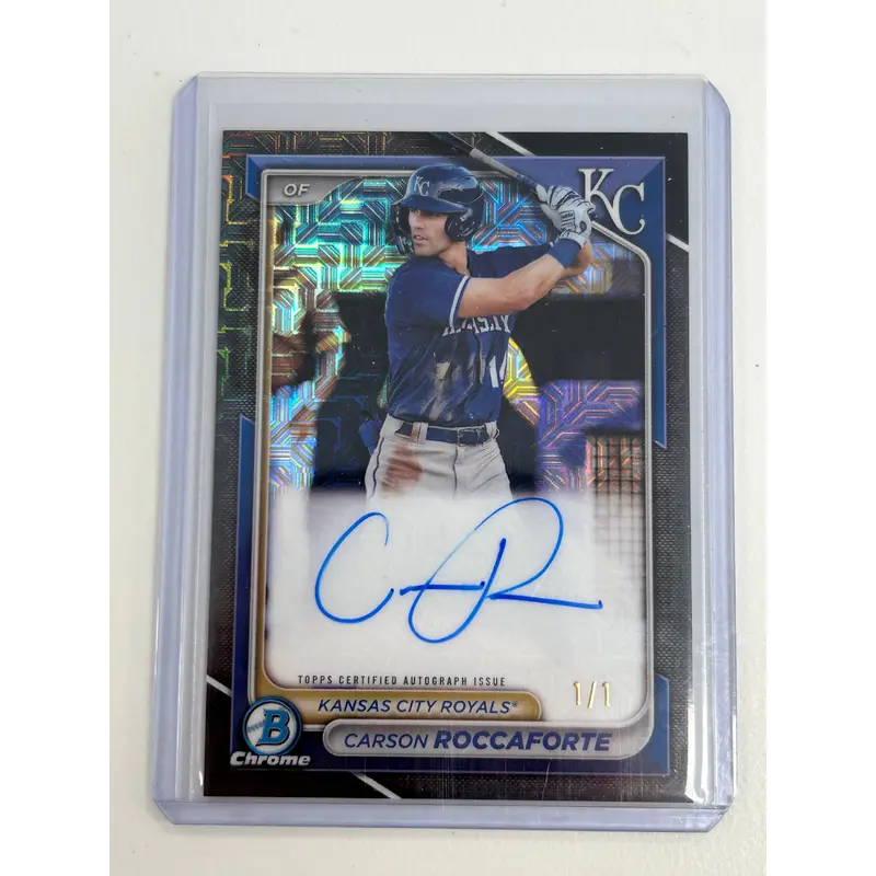 Carson Roccaforte 2024 Bowman Chrome Mega Black Auto #1/1