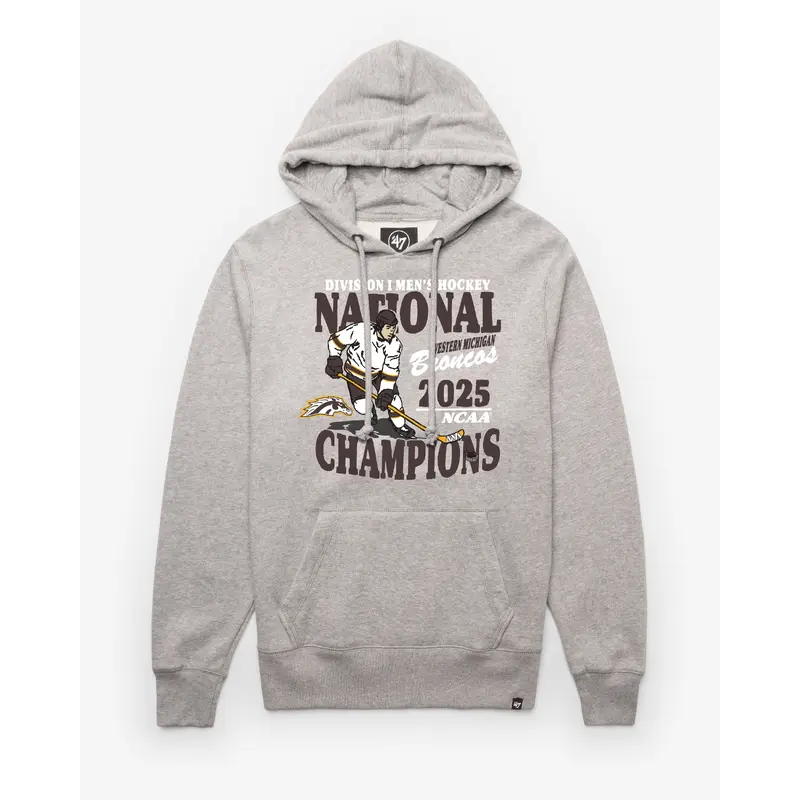 WESTERN MICHIGAN BRONCOS MEN'S HOCKEY 2025 NCAA NATIONAL CHAMPIONS '47 HEADLINE HOOD