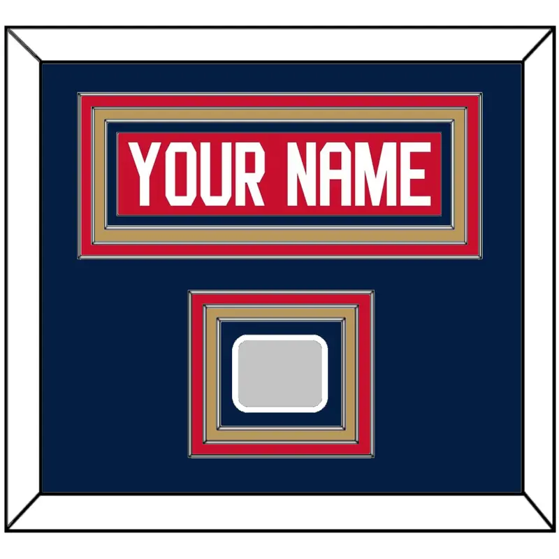 Florida Nameplate & Back To Back Stanley Cup Champions Patch - Home Red - Triple Mat 4