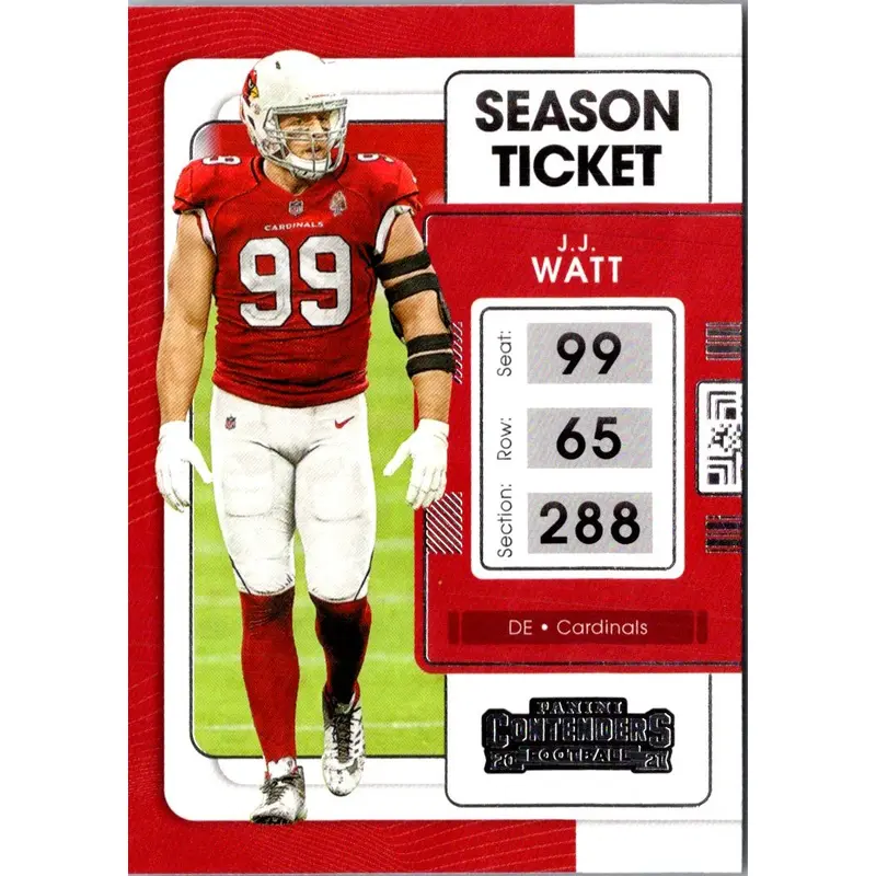 2021 Panini Contenders Red Zone J.J. Watt #3