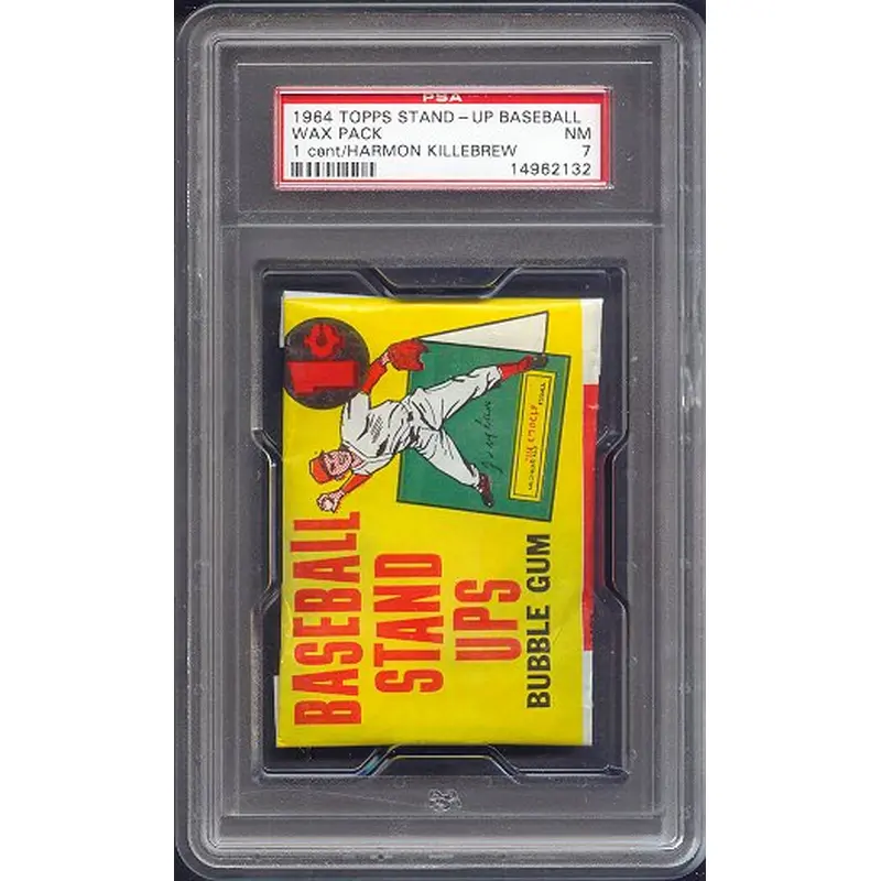 1964 Topps Baseball Unopened Stand Up 1 Cent Wax Pack PSA