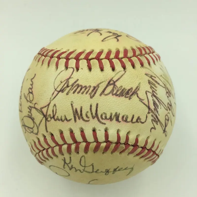 1979 Cincinnati Reds Team Signed Baseball Tom Seaver Johnny Bench Morgan JSA COA