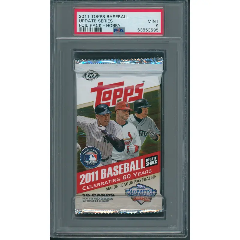 2011 Topps Baseball Update Series Unopened Pack (Hobby) PSA 9