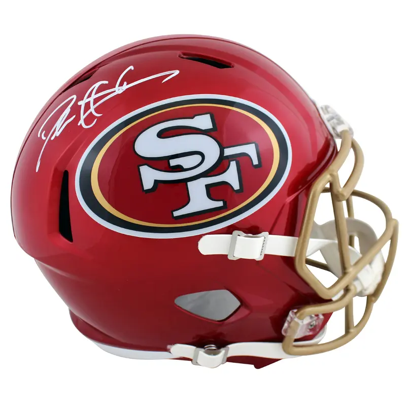 49ers Deion Sanders Authentic Signed Flash Full Size Speed Rep Helmet BAS Wit