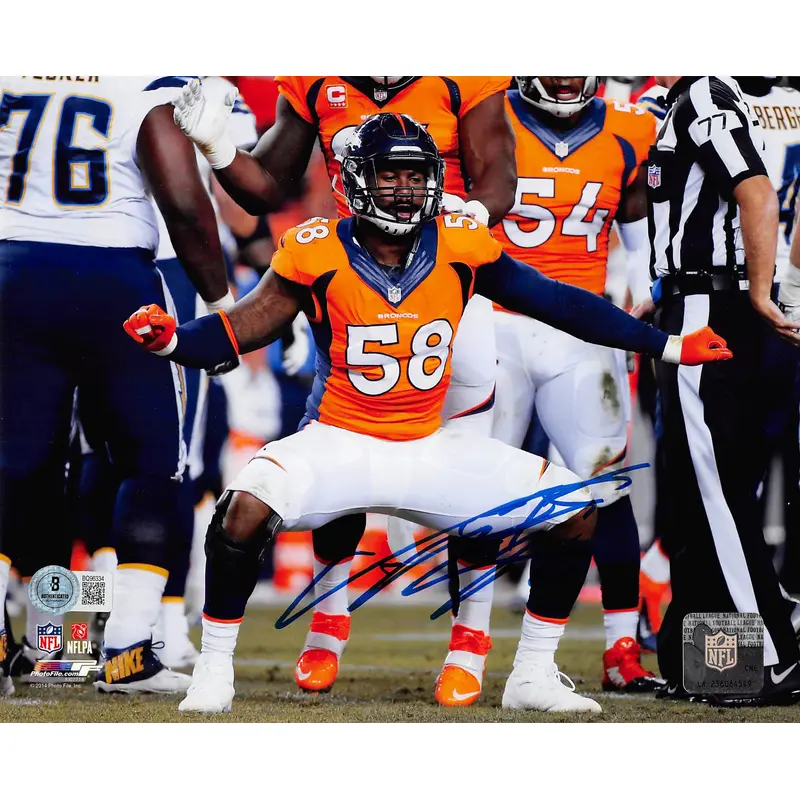 Broncos Von Miller Authentic Signed 8x10 Photo Autographed BAS #BQ96334